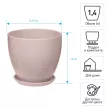 Горшок керамический Джеральдина розовый d15 см h13 см 1,4 л