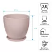 Горшок керамический Джеральдина розовый d18 см h16 см 2,5 л