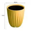 Кашпо пластиковое d30 см h37 см 18 л с вкладкой Сигма медовое