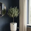 Кашпо пластиковое Модерн Медиум d30 см h36 см 15 л на подставке белое