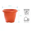 Уличный горшок пластиковый TERRA терракотовый d45,5 см h35 см 27 л