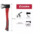 Топор-колун 1 кг с фиберглассовой рукояткой DORN