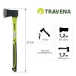 Топор 1,2 кг с фиберглассовой рукояткой TRAVENA