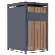 Ящик декоративный 68х80х116 см для мусорных баков, цвет антрацит и дерево VERANA