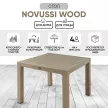 Стол садовый Novussi Wood 90x90х75 см пластик песочный