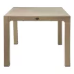 Стол садовый Novussi Wood 90x90х75 см пластик песочный