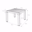 Стол садовый Novussi Wood 90x90х75 см пластик песочный