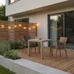 Стол садовый Novussi Wood 90x90х75 см пластик песочный