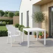 Кресло садовое Novussi Paris Rattan 58х62х88 см пластик, белое