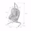 Кресло подвесное Flexy Garden Кападокия 210х120х110 см техноротанг, с подушкой
