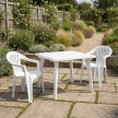 Стол садовый Солнце 140x80x72 см пластик белый