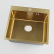 Мойка кухонная стальная золотая 540х500х220 мм KITRO - baucenter.ru