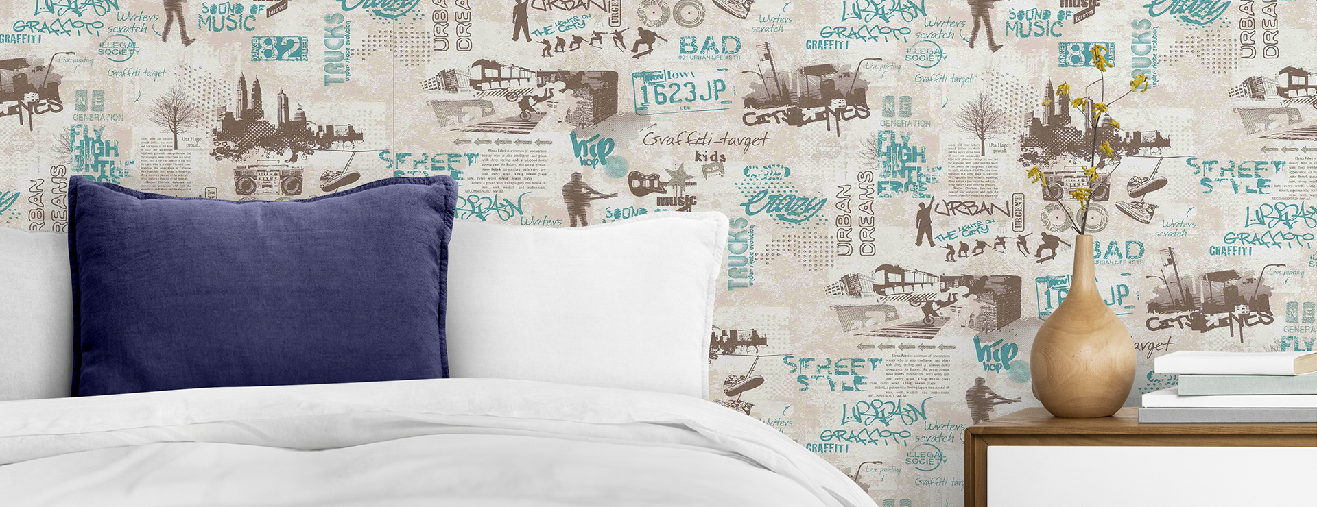 Обои бумажные 10х0,53 м МОФ Граффити 6266-3 - baucenter.ru Обои бумажные 10х0,53 м МОФ Граффити 6266-3