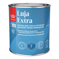 Краска для стен и потолков TIKKURILA Luja 7 антигрибковая 0,9 л белая (база A)