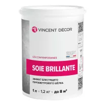 Покрытие декоративное VINCENT DECOR Soie Brillante 1 л белое