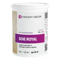 Покрытие декоративное VINCENT DECOR Soie Royal 1 л белое