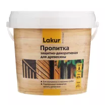 Пропитка для дерева защитно-декоративная акриловая Lakur белая 0,75 л