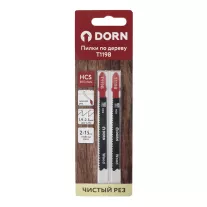 Пилки для электролобзика по дереву DORN T119BО 83 мм 2 шт чистый фигурный рез