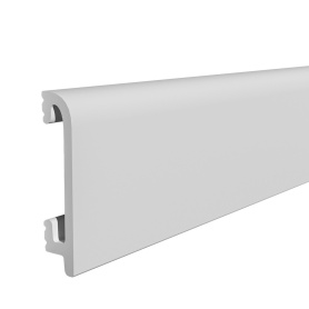 Плинтус напольный под покраску из полистирола SOLID UHD 47 2000х80х16 мм