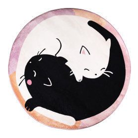 Ковер 1,0 м круг NEODECO Calibri RD-C1 Коты