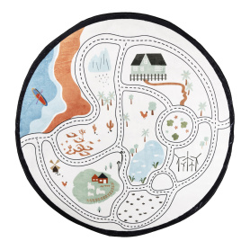 Ковер 1,0 м круг NEODECO Calibri RD-C1 Дороги