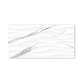 Плитка настенная Махаон белая рельеф 30х60 см ректификат