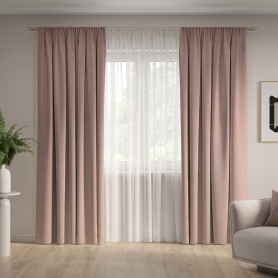 Штора Вельвет NEODECO 200х280 см розовая