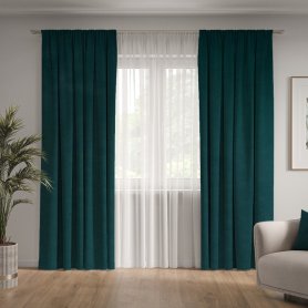 Штора Вельвет NEODECO 200х280 см зеленая