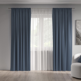 Штора Вельвет NEODECO 200х280 см синяя