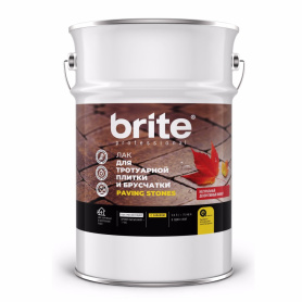 Лак для брусчатки и тротуарной плитки brite Paving Stones глянцевый 5 л
