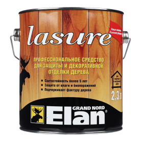 Лазурь для дерева лессирующая темный дуб 2,3 л Elan