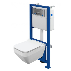 Инсталляция Cersanit CREA SQUARE с унитазом без кнопки