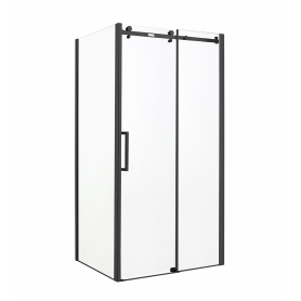 Душевое ограждение FLUMEN Alz 120х80х195 см черный профиль