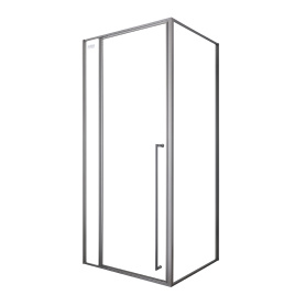 Душевое ограждение FLUMEN DESIGN Orlean 100х100х195 см прозрачное стекло профиль графит