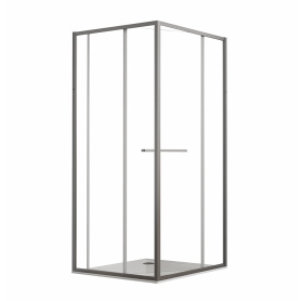 Душевое ограждение FLUMEN DESIGN Ardennes 90х90х195 см прозрачное стекло профиль графит