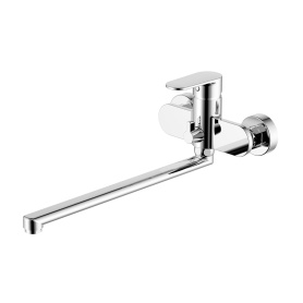Смеситель для ванны AQUATEK Ника длинный излив хром
