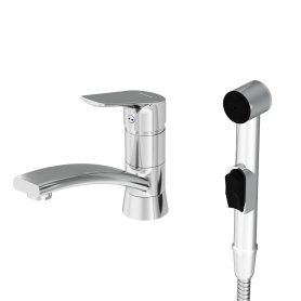 Смеситель для раковины Damixa Jupiter с гигиеническим душем хром