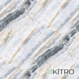 Стеновая панель для кухни KITRO HPL пластик Онда 3000х600х4 мм