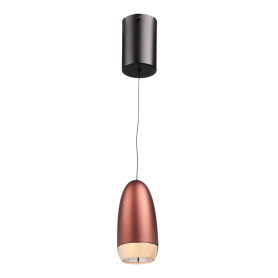 Светильник подвесной LED 7 Вт с лифтовым механизмом коричневый/золото NEODECO Буллет