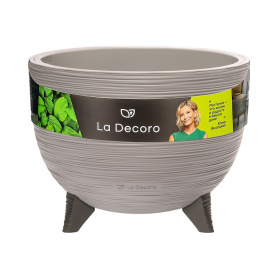 Кашпо пластиковое d32 см h24,2 см 9,8 л на ножках La Decoro латте