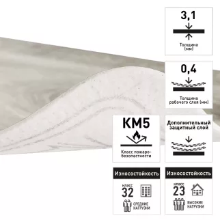 Линолеум Глори Канзас 12 4 м/3,1 мм/0,4 мм