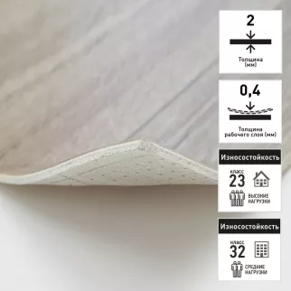 Линолеум Мастер Дуб Гавана 1 3 м/2,0 мм/0,4 мм