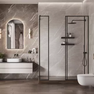 Плитка настенная 30х60 см Крета 02 бежевая структура матовая