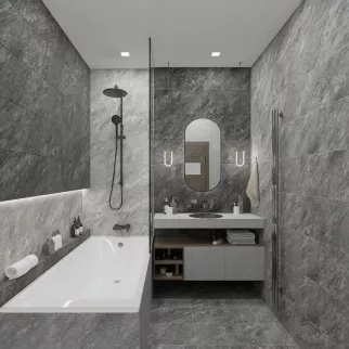 Керамогранит Тор серый матовый 30х60 см