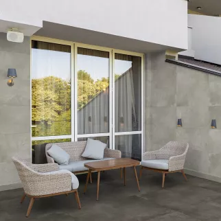 Керамогранит Онега серый матовый 40х80 см ректификат