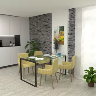 Плитка гипсовая Айлэнд серая упаковка 0,33 м2