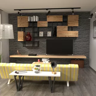 Плитка гипсовая Айлэнд серая упаковка 0,33 м2