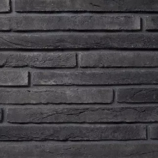 Фасадная плитка цементная Клинкерный кирпич 19П6 темно-серый упаковка 0,48 м2