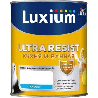 Краска для кухни и ванной прозрачная (база BC) 0,9 л Luxium Ultra Resist
