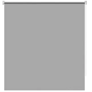 Рулонная штора светонепроницаемая Плайн 100х250 см серая